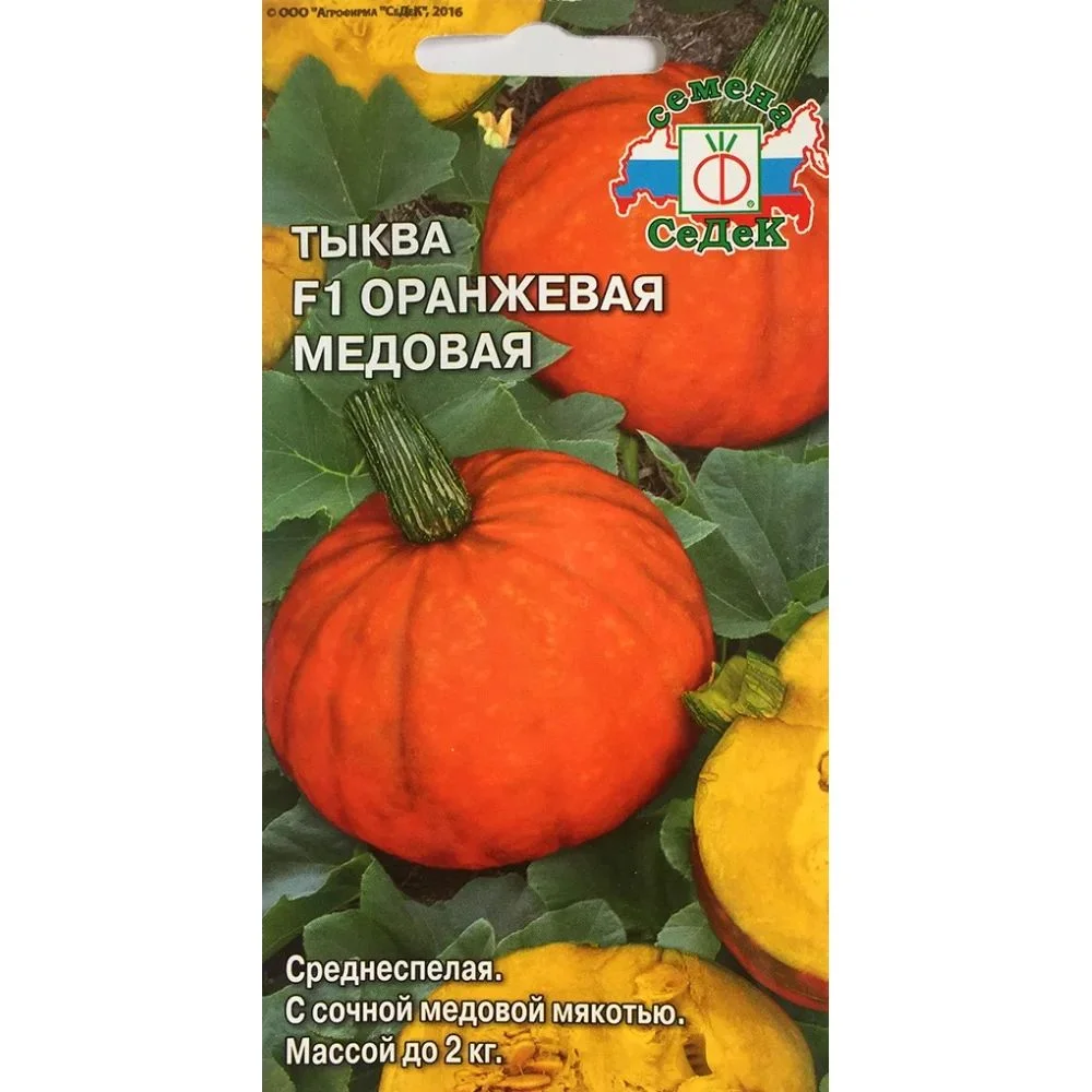 Семена Тыква F1 Оранжевая медовая: описание сорта, фото - купить с  доставкой или почтой России